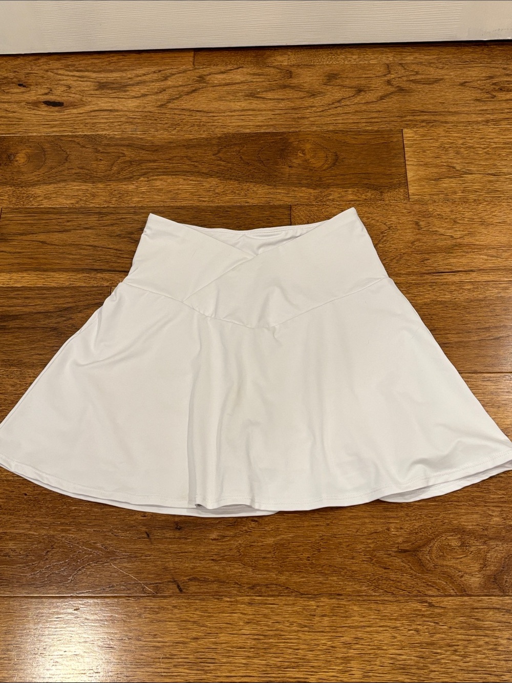 Kyodan White Skort with Faux Crossover Waistband